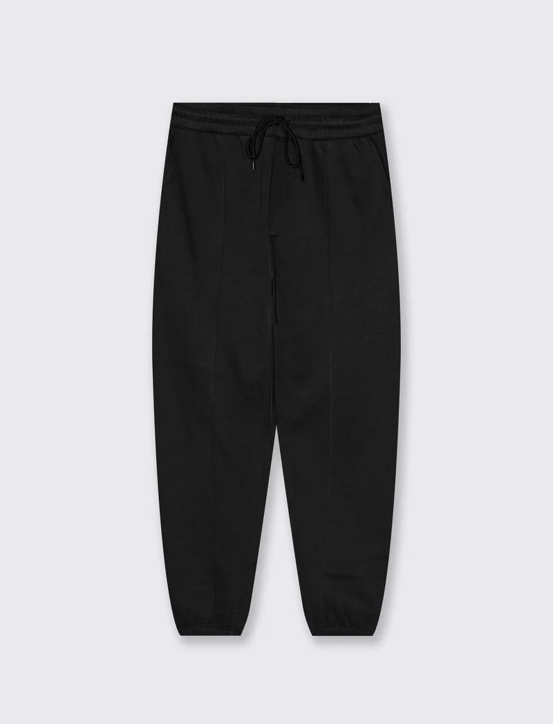 Pantaloni Jogger Baggy in Felpa Comfort - Nero