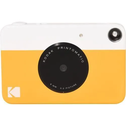 Snapshot Printomatic - Giallo/Bianco + Obiettivo Kodak Printomatic 8mm f/2 f/2