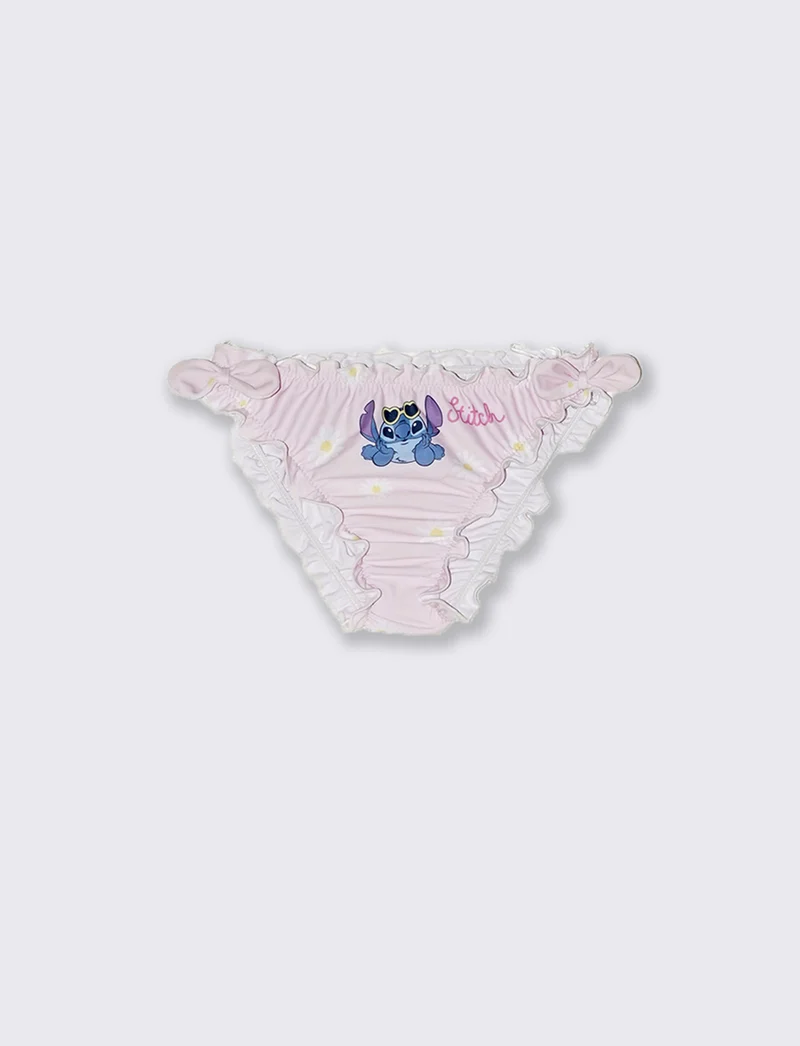 Slip mare Stitch con fiocchetti e stampa - Rosa