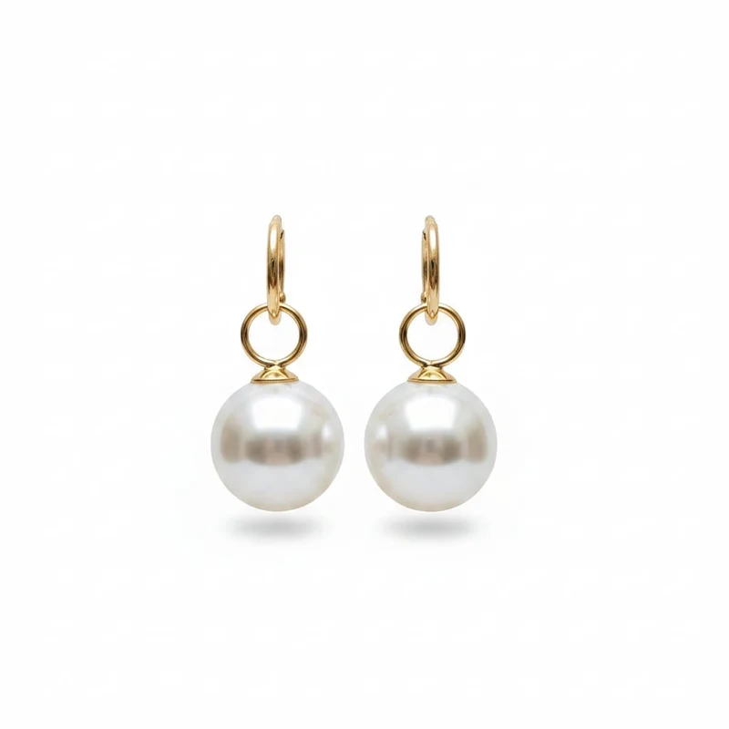 Orecchini pendenti con perla elegante - Oro