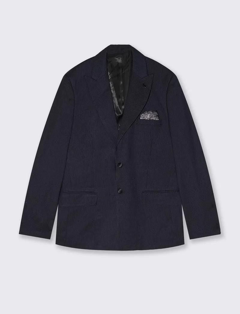 Blazer Formal Fit con Dettagli Eleganti - Blu