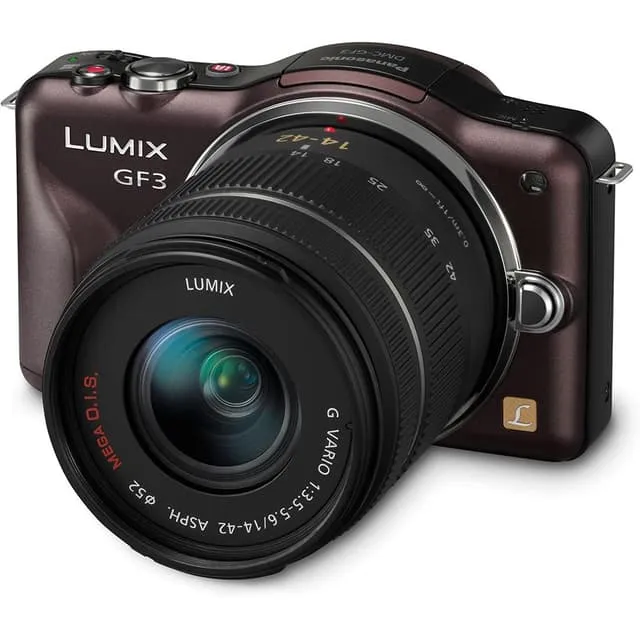 Panasonic DMC-GF3 - Marrone + Panasonic Lumix G Vario 14-42mm f/3.5-5.6 ASPH. MEGA OIS f/3.5-5.6