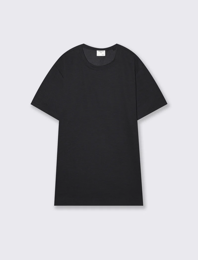 T-shirt girocollo effetto slavato ottoman - Nero