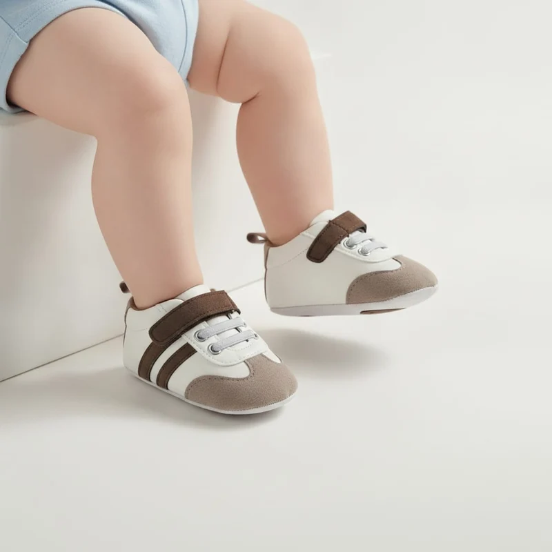Scarpa neonato in poliuretano antiscivolo - Bianco