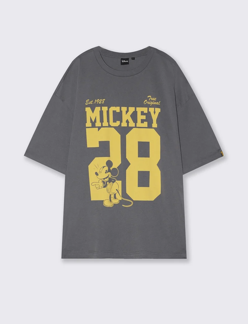 T-shirt Disney girocollo uomo boxy fit - Grigio