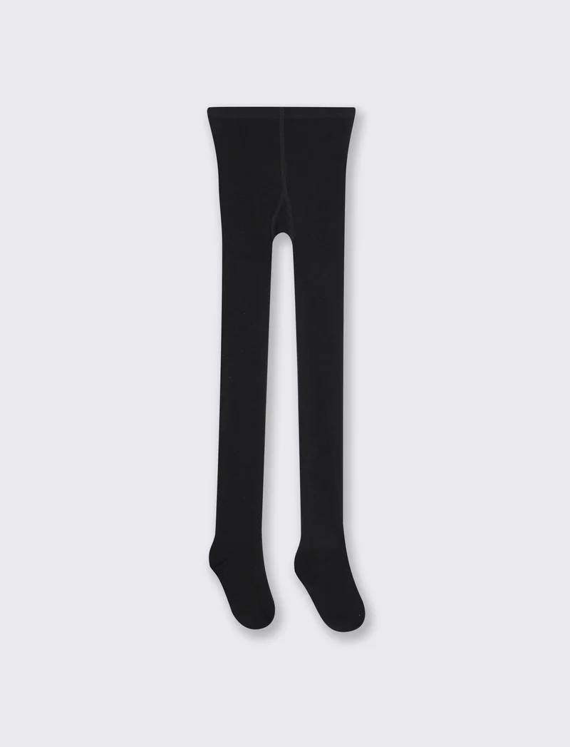 Calze da bambina con strass decorativi - Nero