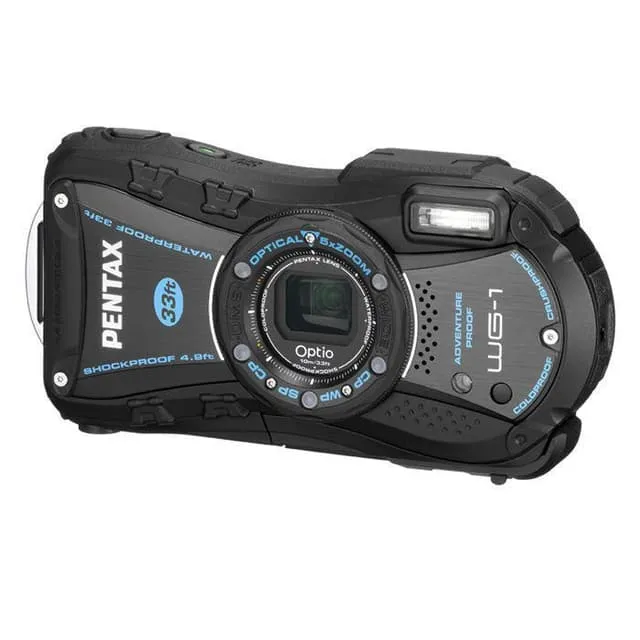 Opzione fotocamera compatta WG-1 - Nero/Grigio + Pentax 5x Zoom 28-140 mm f/3.5 f/3.5