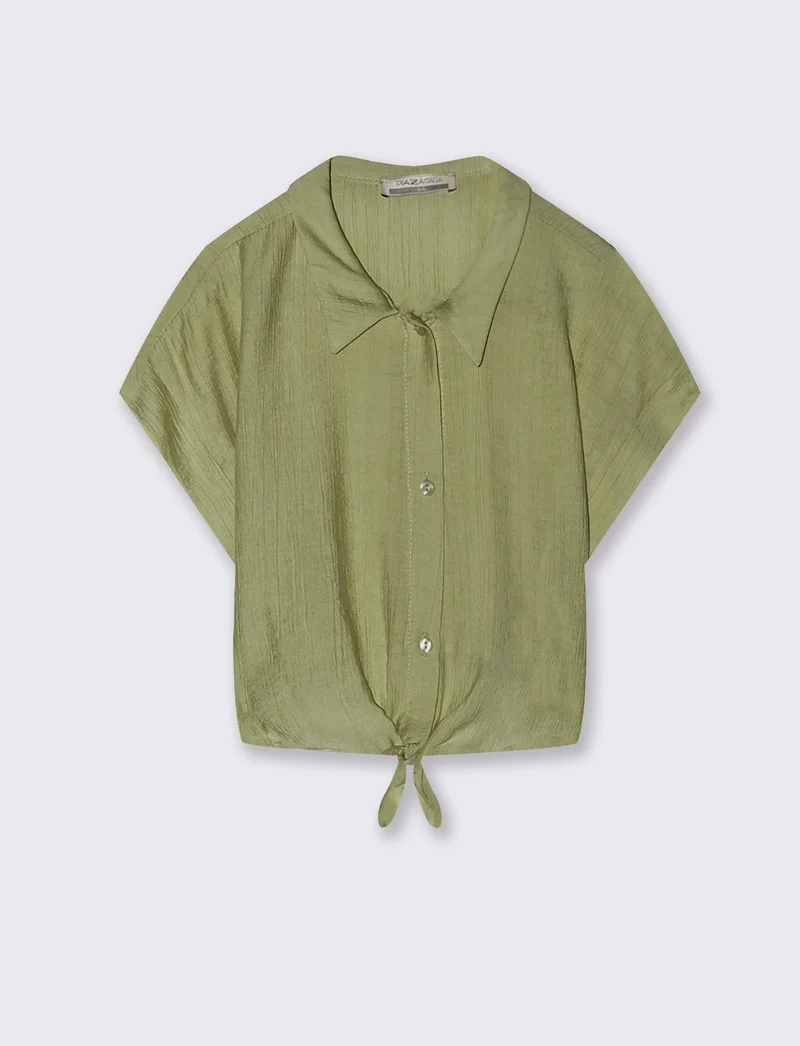 Camicia con nodo - Verde