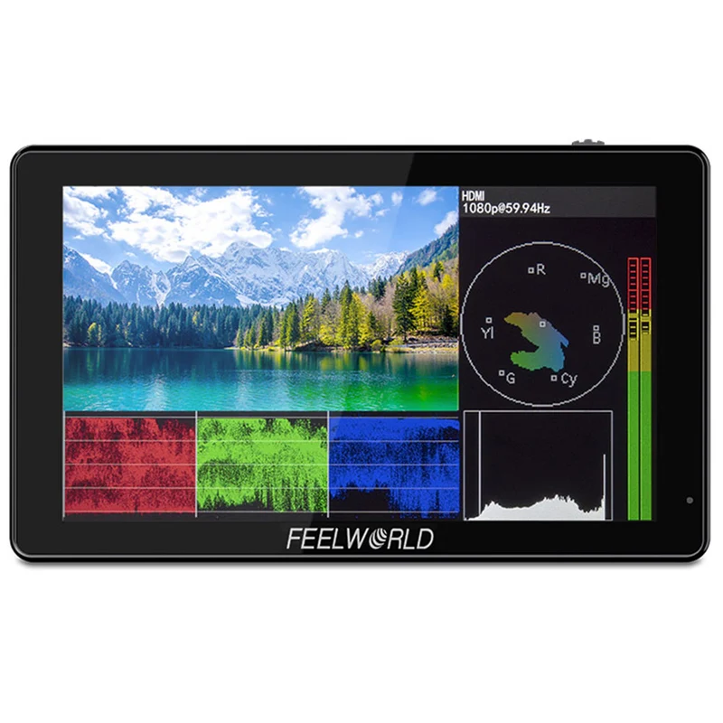 FEELWORLD LUT5 Monitor da campo ultra luminoso da 5.5 pollici 3000 nit per fotocamere DSLR con touchscreen, kit F970 e HDMI