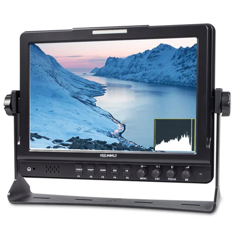 FEELWORLD FW1018SPV1 Monitor da campo per fotocamera DSLR SDI da 10.1" con istogramma di picco Esposizione 1920x1200