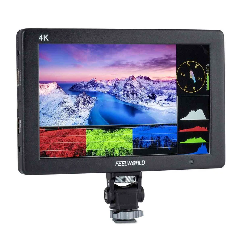 FEELWORLD T7 PLUS Monitor da campo per fotocamera DSLR 7D LUT da 3 pollici con custodia in alluminio HDMI 4K a forma d'onda