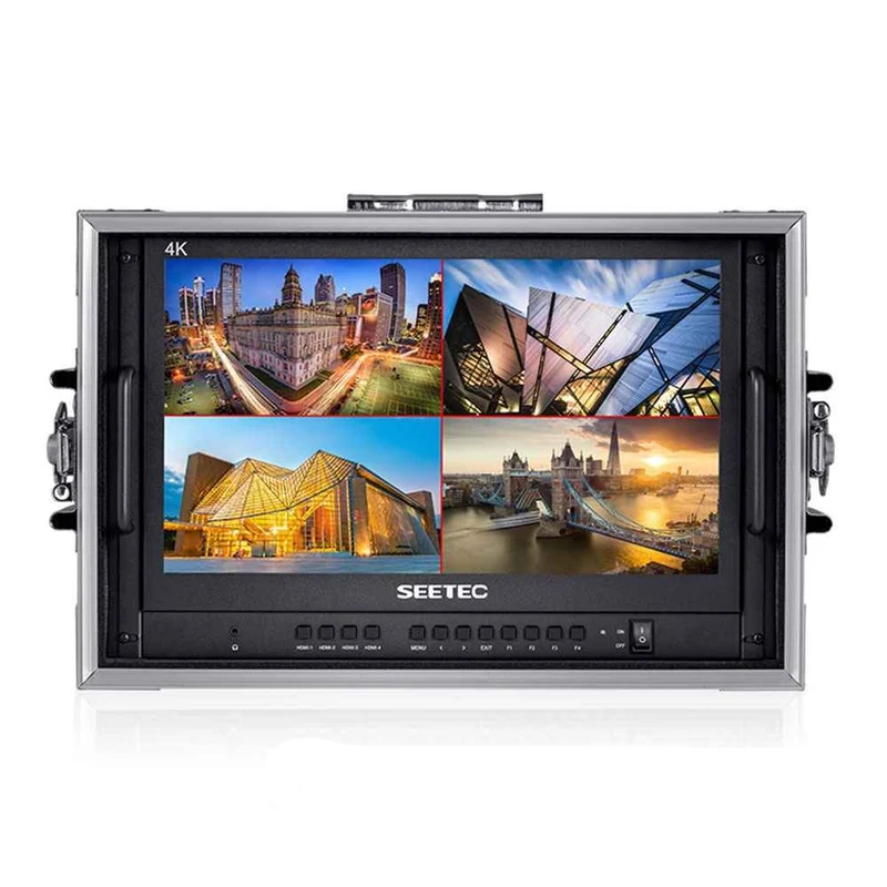 SEETEC ATEM156-CO Monitor da 15.6 pollici per il direttore di trasmissione in streaming live con 4 ingressi HDMI e uscita