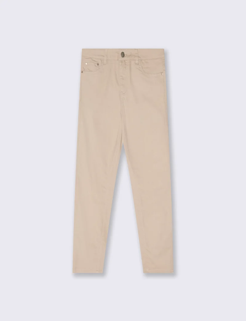 Jeans skinny con vita media ideale - Beige grano