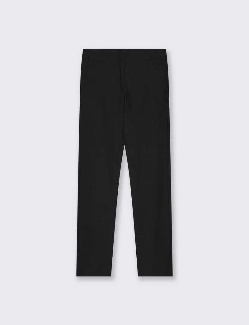 Pantalone Bengalina Slim a Vita Media - Nero