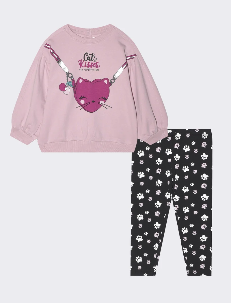 Set Felpa e Leggings Comfort Cool - Rosa polvere