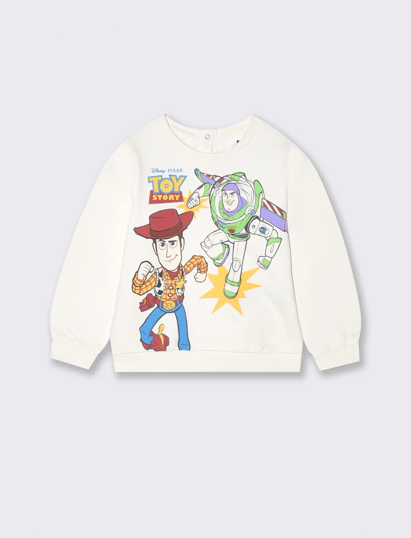 Felpa girocollo Toy Story manica lunga - Bianco latte