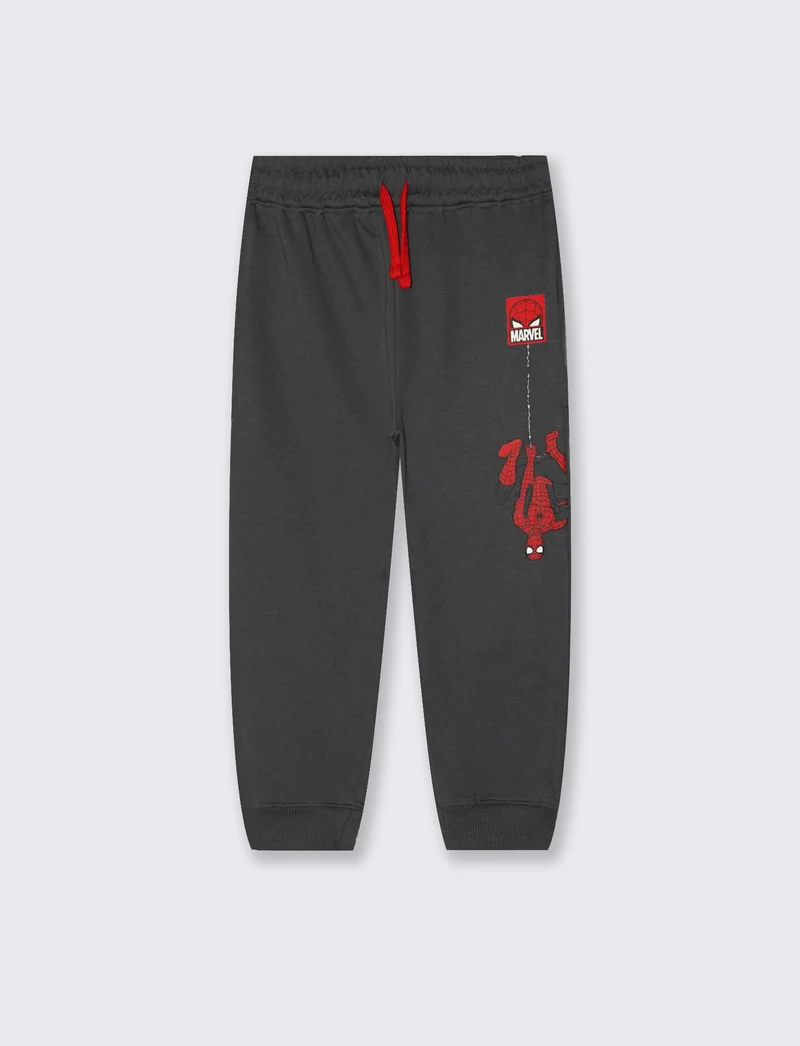Jogger Spider-Man in cotone con elastico - Grigio piombo
