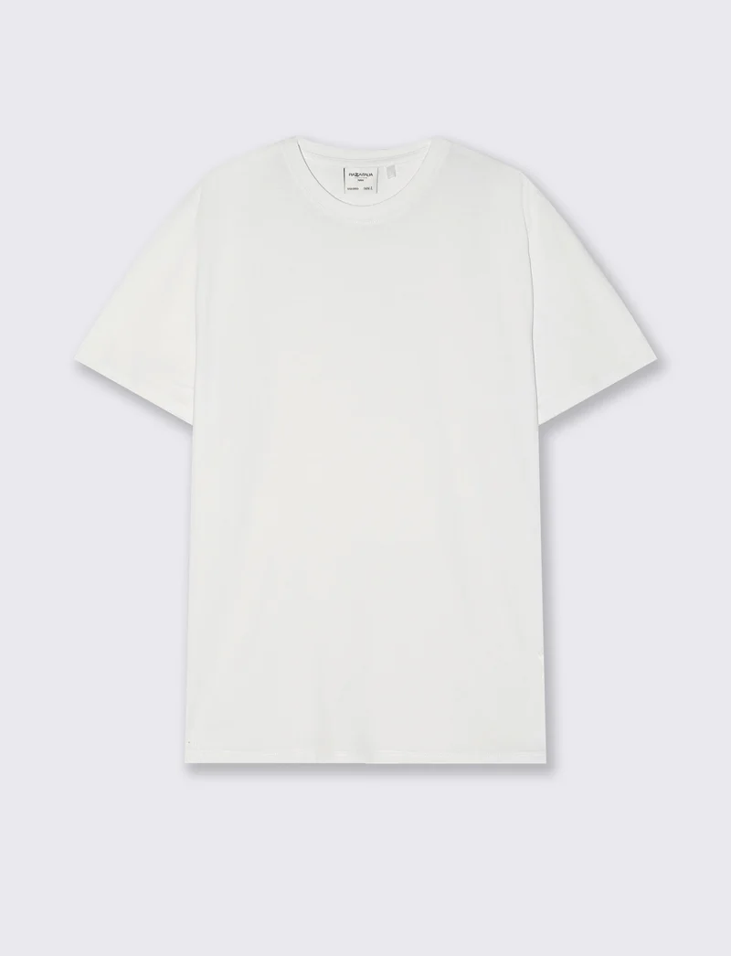 T-shirt Basic Cotone Premium Regular Fit - Bianco