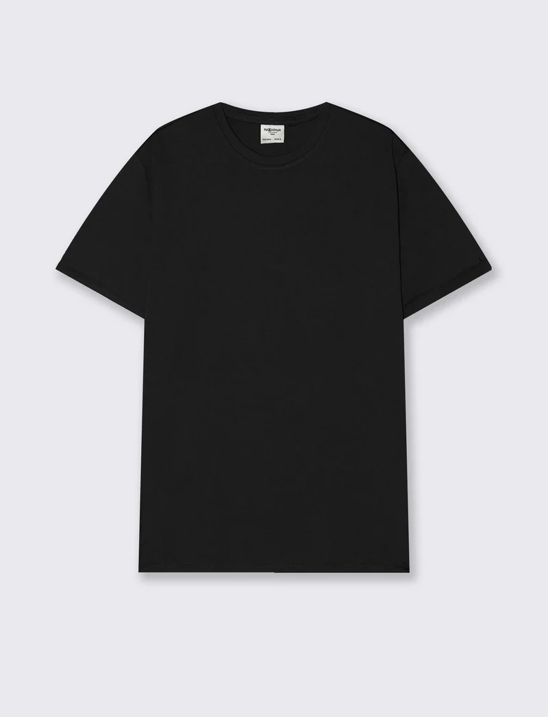 T-shirt Basic Cotone Premium Regular Fit - Nero