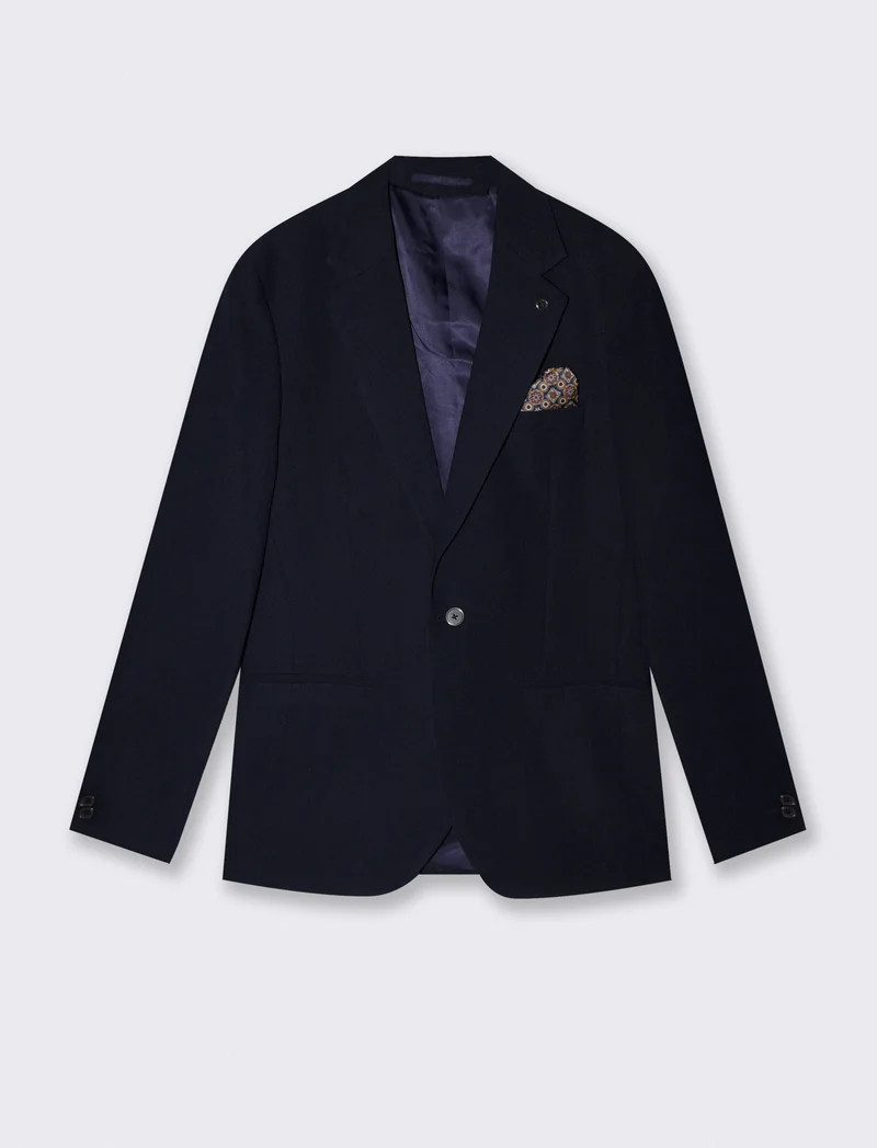 Blazer Formal Fit con Colletto a Revers - Blu