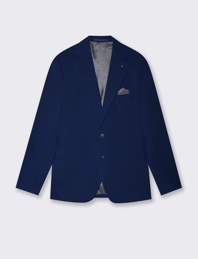 Blazer Formal Fit con Dettagli Eleganti - Blu