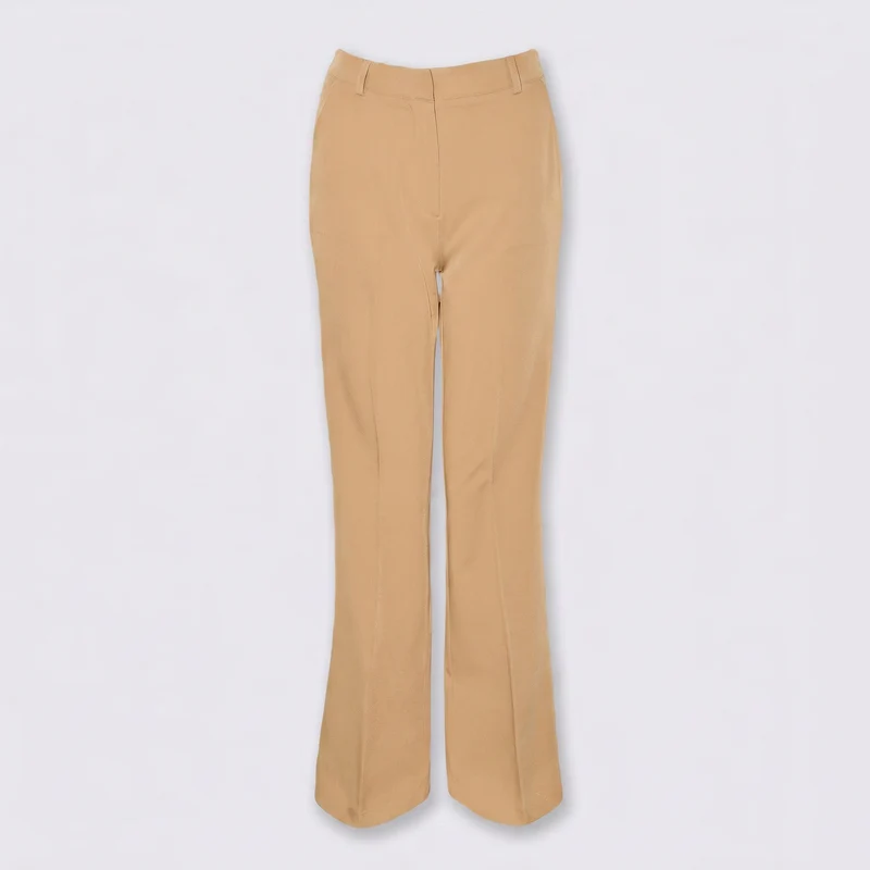 Pantaloni dritti classici con tasche - Sabbia