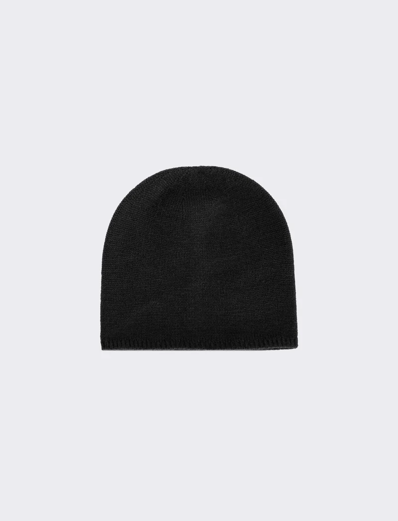 Cuffia in maglia leggera e comoda - Nero