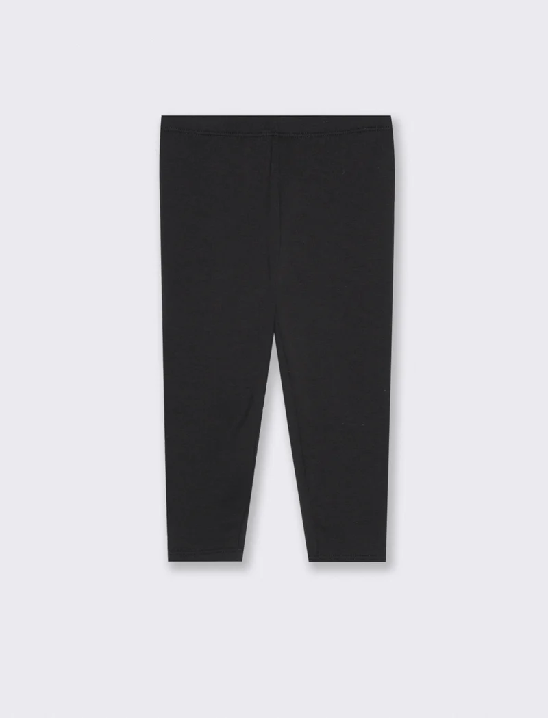 Leggings basici tinta unita versatili - Nero