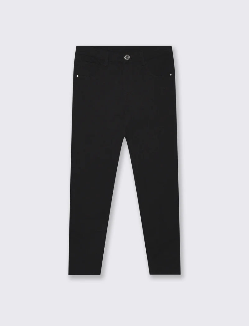 Pantaloni skinny in felpa French Terry - Nero