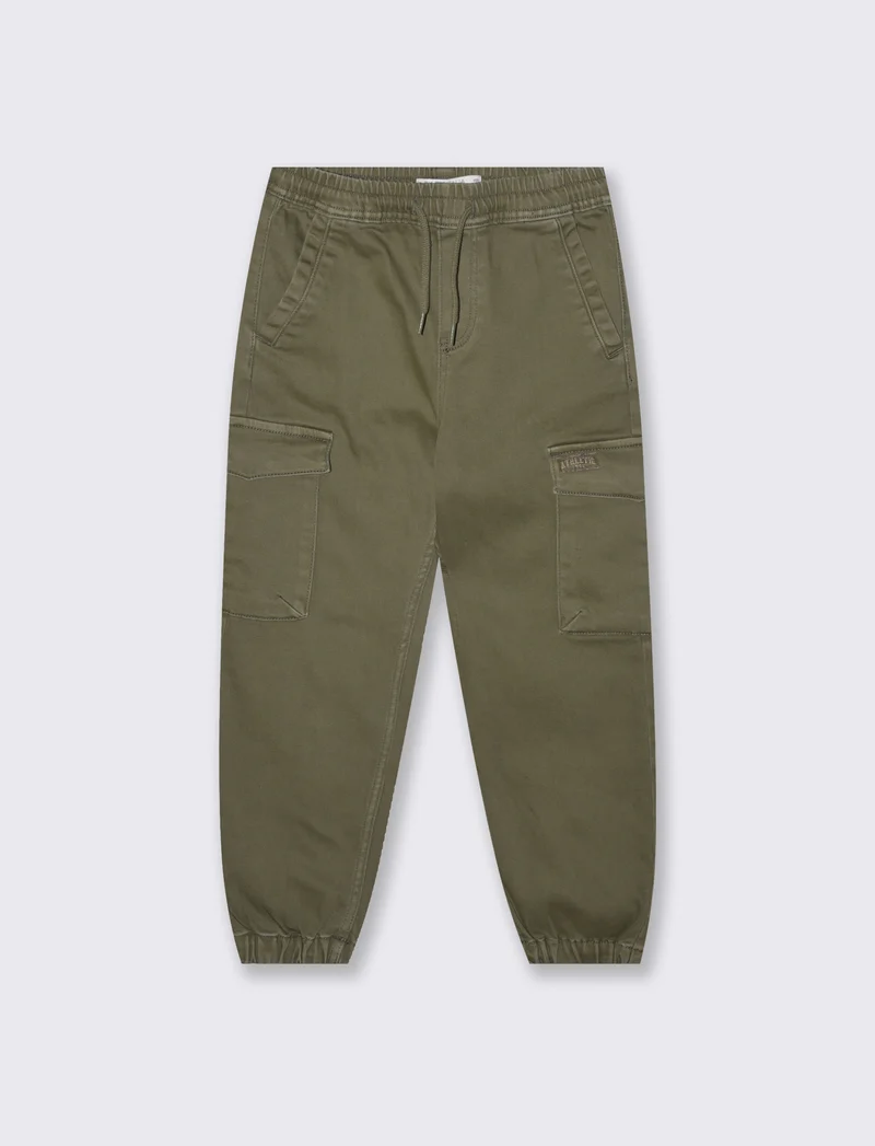 Jogging e pantaloni cargo in maglia - Verde militare
