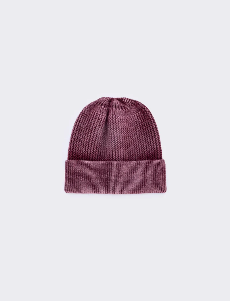 Cappello bambino con risvolto delavè - Bordeaux