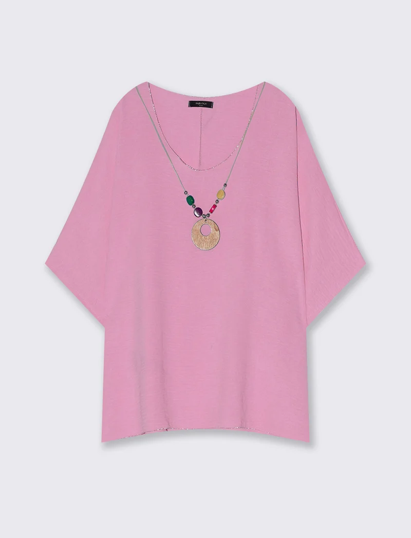 Blusa Vestibilità Ampia e Comoda - Rosa