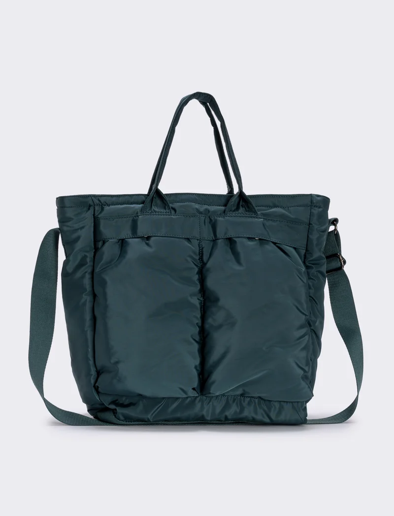 Borsa lavoro uomo nylon con tasche pratiche - Verde