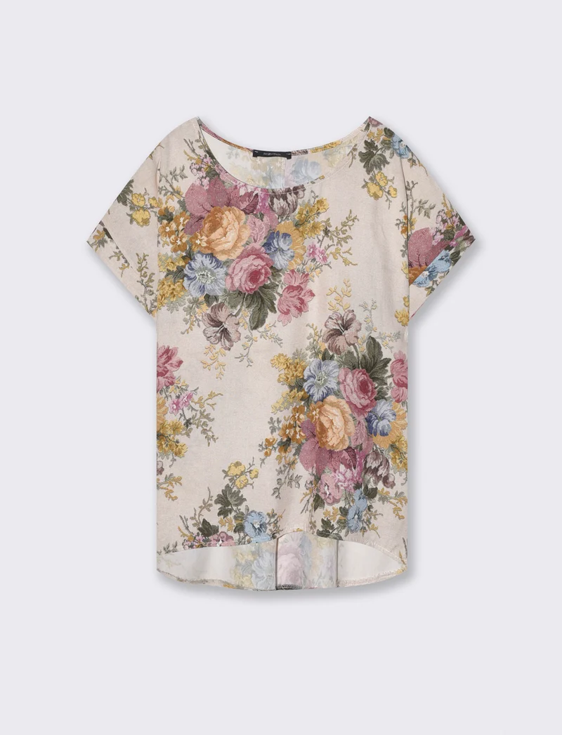 Maglia Fantasia con Manica T - Rosa