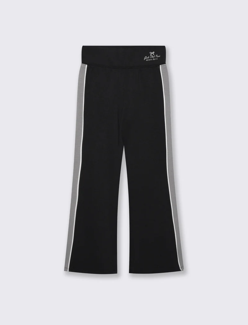Leggings a zampa in tessuto tecnico - Nero