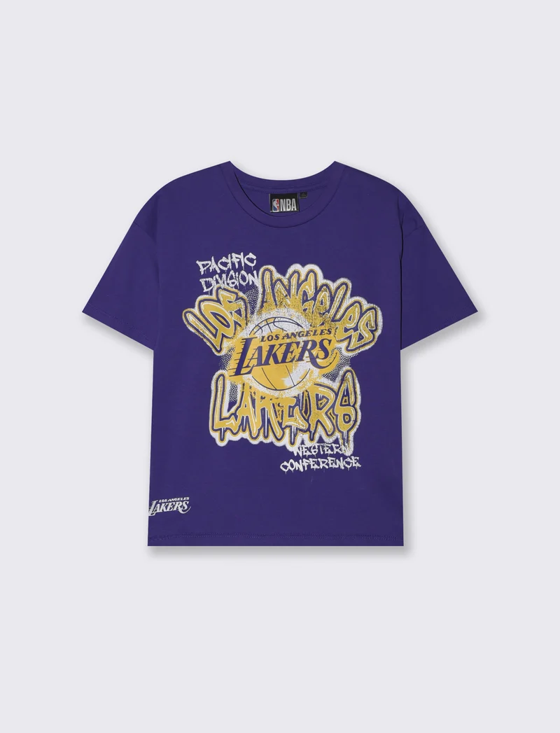 T-Shirt NBA in Cotone per Giovani Fan - Viola