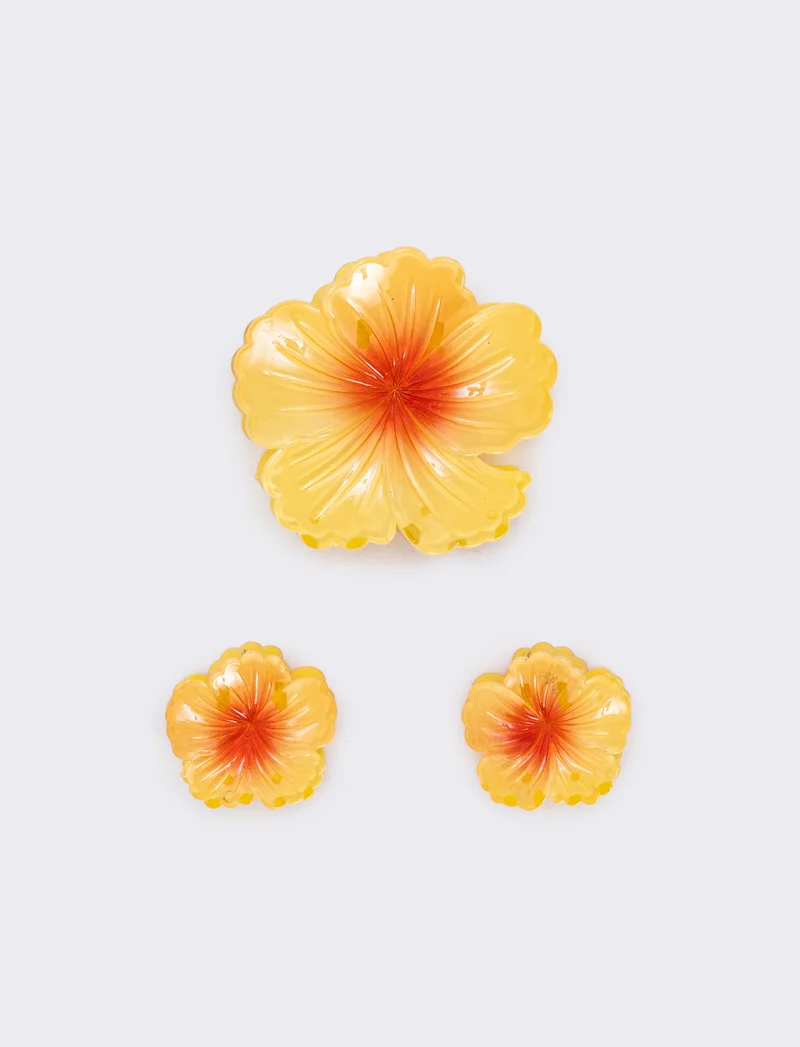 Set di 3 Pinze Ibiscus - Giallo
