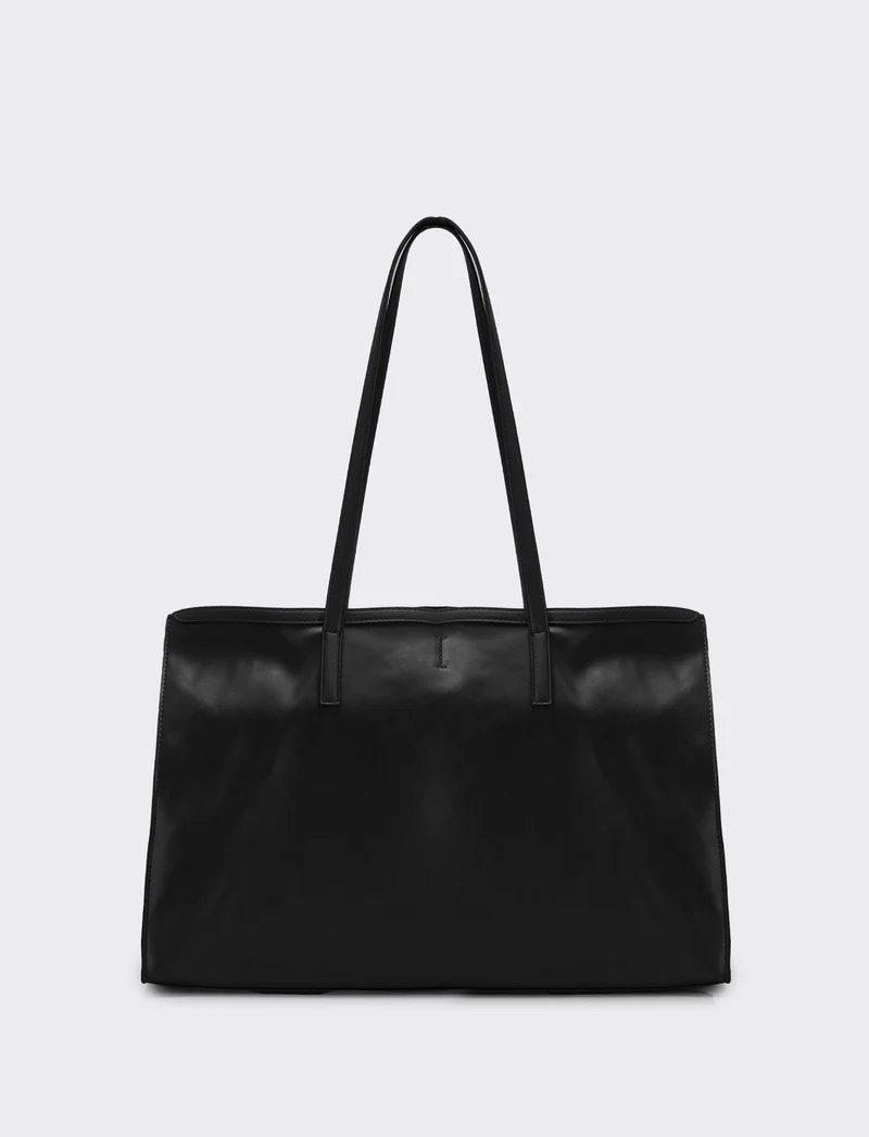 Borsa shopping basic donna - Nero