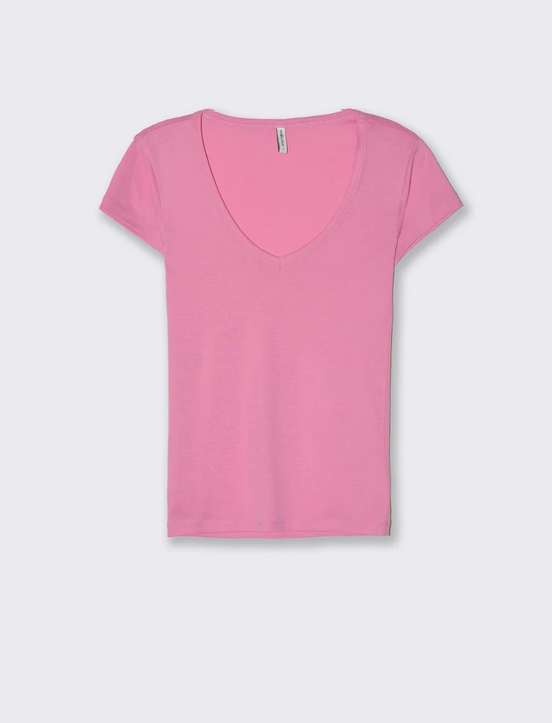 T-shirt basica da donna - Rosa