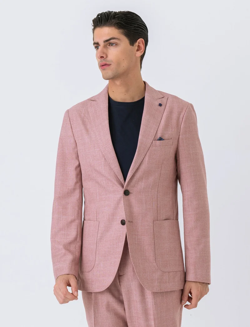 Blazer da completo formal fit da uomo - Corallo