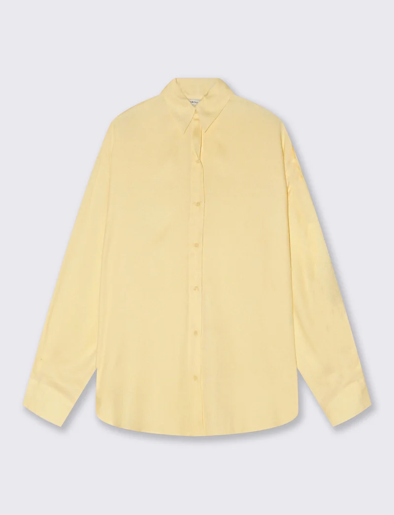 Camicia Lunga con Carre' sul Retro - Giallo pastello