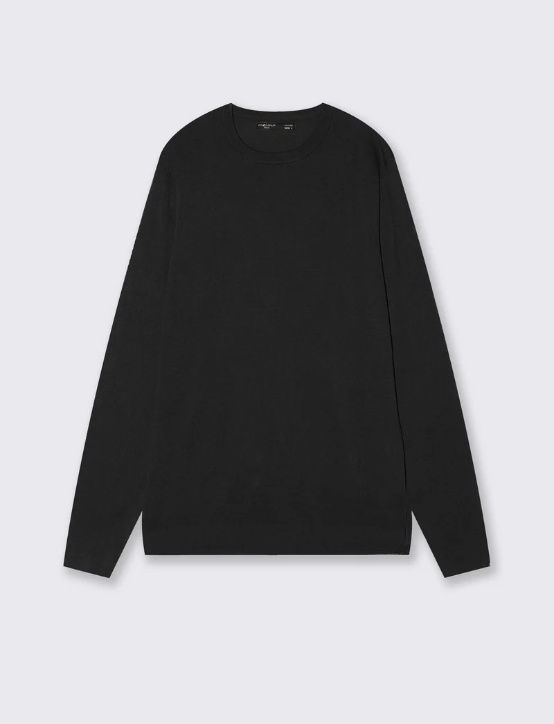 Maglia Girocollo Basic Regular Fit - Nero