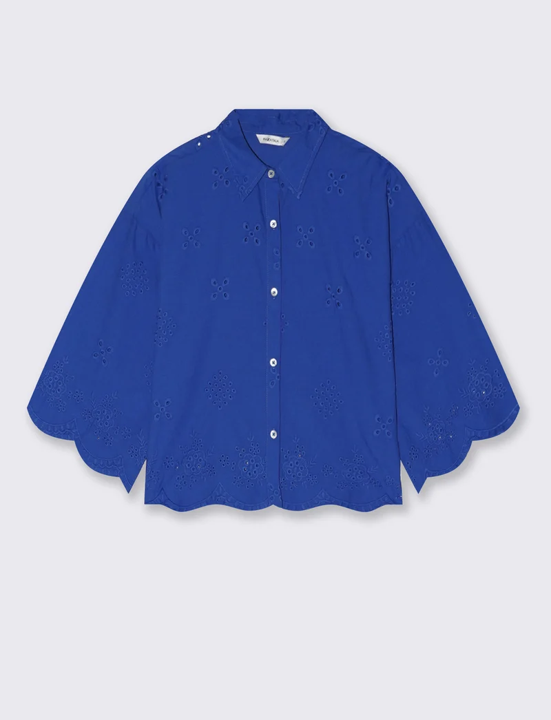 Camicia in pizzo con manica a campana - Royal