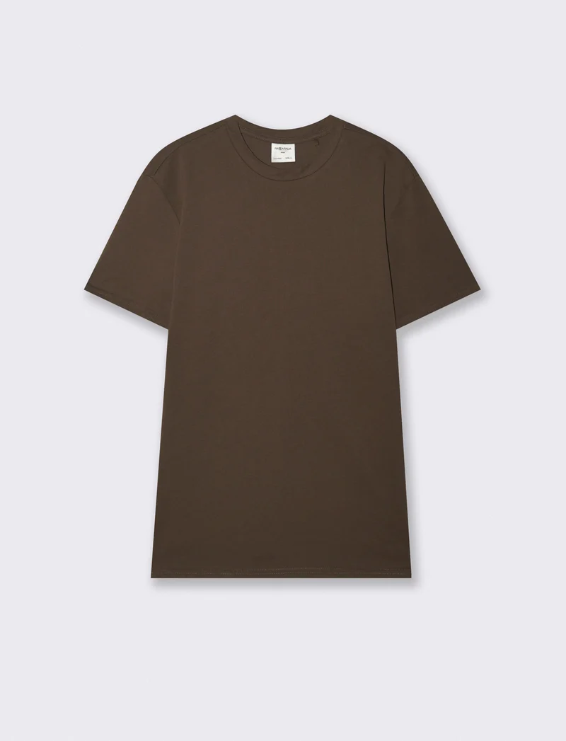 T-shirt girocollo cotone premium maniche corte - Moro