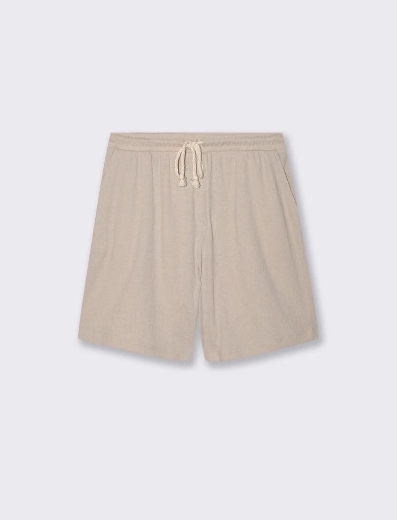 Bermuda Jogger in Jacquard Relaxed Fit - Sabbia