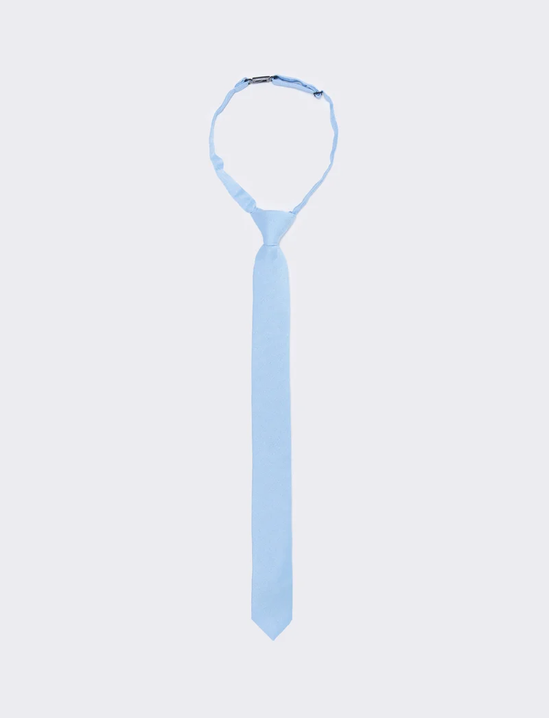 Cravatta nodo 4cm per bambini - Azzurro