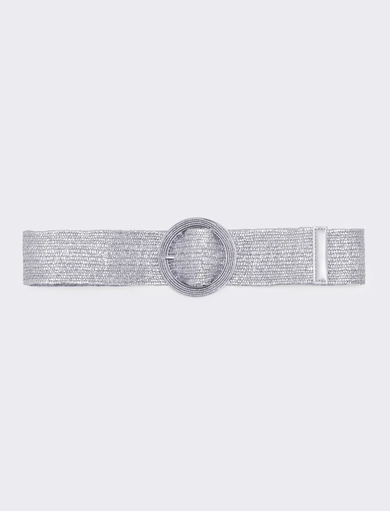 Cintura elastica laminata - Argento