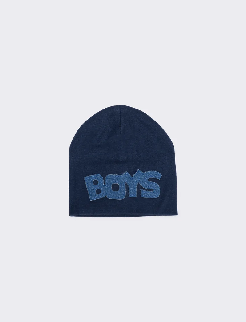 Cappello cuffia righe in jersey elegante - Blu