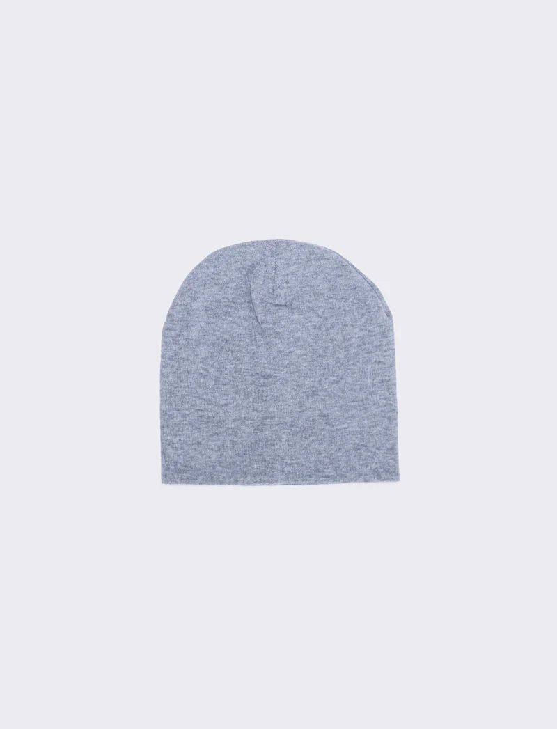 Cappello cuffia con costine eleganti - Grigio