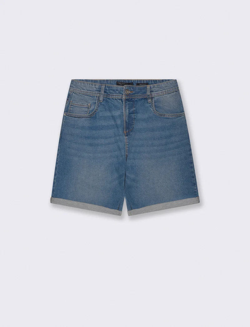 Bermuda Jeans Regular Fit in 5 Colori - Denim